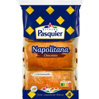 Napolitana de chocolate PASQUIER, 6 uds, paquete 270 g
