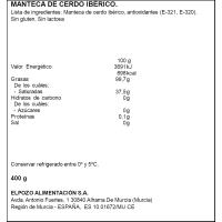 Manteca de cerdo ibérico ELPOZO, tarrina 400 g