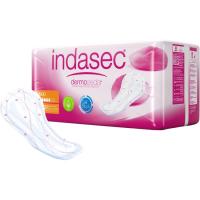 Compresa de incontinencia dermoseda maxi INDASEC, paquete 15 uds