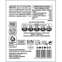 Jamón cocido braseado CAMPOFRÍO Finíssimas, bandeja 115 g