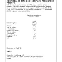 Mortadela con aceitunas CAMPOFRÍO, al corte, compra mínima 100 g