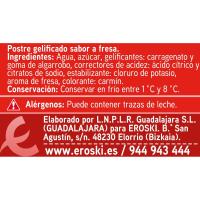 Postre gelificado de fresa EROSKI, pack 4x100 g