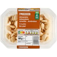 Almendras crudas repeladas EROSKI, tarrina 185 g