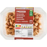 Anacardos fritos EROSKI, tarrina 200 g