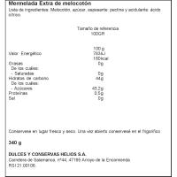 Mermelada de melocoton HELIOS, frasco 340 g 