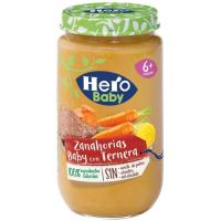 Tarrito de ternera con zanahorias HERO, tarro 235 g 