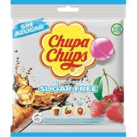 Caramelos con palo sabores sin azúcar CHUPA CHUPS, bolsa 66 g