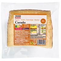 Queso curado mezcla EROSKI BASIC, cuña 375 g