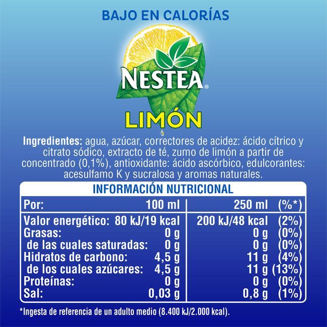 Té al limón NESTEA, botella 1,5 litros