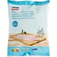 Filete de merluza sin piel EROSKI BASIC, bolsa 900 g