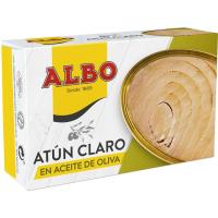 Atún claro en aceite de oliva ALBO, lata 112 g