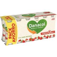 Yogur para beber sabor fresa DANACOL, pack 12x100 ml