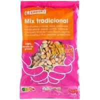 Mix de frutos secos tradicional EROSKI, bolsa 500 g