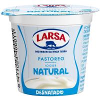 Yogur desnatado natural LARSA, tarrina 125 g