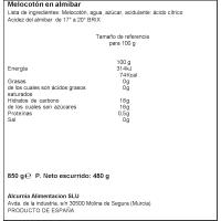 Melocotón en almíbar ALCURNIA, lata 480 g