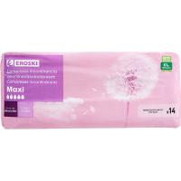 Compresa de incontinencia maxi EROSKI, paquete 14 uds