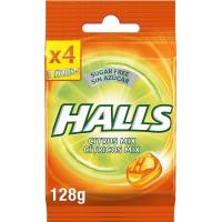 Caramelo sin azúcar HALLS VITA-C, pack 4x32 g