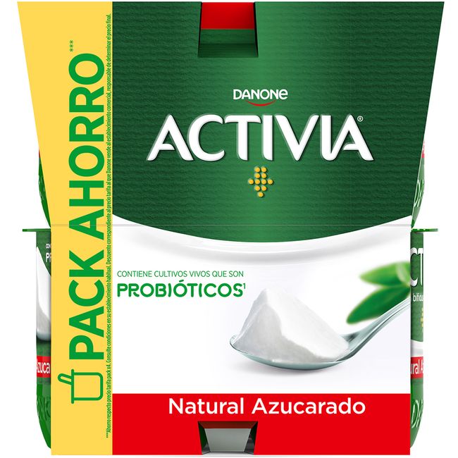 Activia natural azucarado DANONE, pack 8x120 g