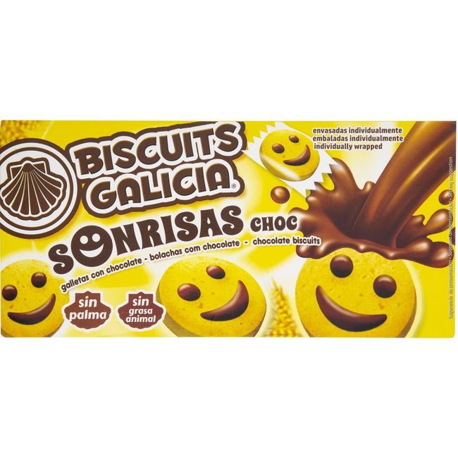 Sonrisa de chocolate BISCUITS GALICIA, caja 200 g