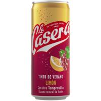 Tinto de verano limón LA CASERA, lata 33 cl Tinto de verano limón LA CASERA, lata 33 cl