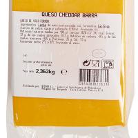 Queso barra cheddar CORONA D-ORO, al corte, compra mínima 250 g