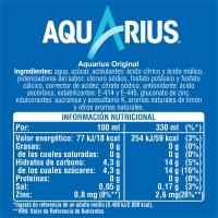 Bebida isotónica de limón AQUARIUS, pack 9x33 cl