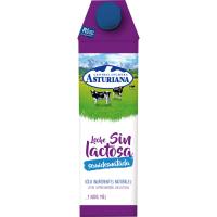 Leche semidesnatada sin lactosa ASTURIANA, brik 1 litro