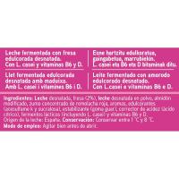 Lcasei 0% fresa EROSKI, pack 6x100 ml