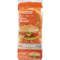 Pan hamburguesa Maxiburguers EROSKI, 4 unid., paquete 300 g