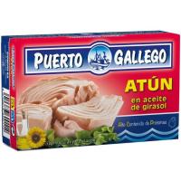 Atún en aceite de girasol PUERTO GALLEGO, lata 110 g