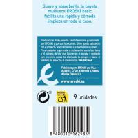 Bayeta de colores EROSKI basic, pack 9 uds