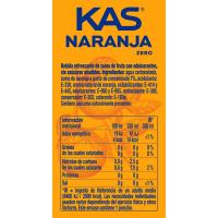 Refresco de naranja KAS ZERO, pack 9x33 cl