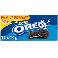 Galleta de chocolate rellena sabor vainilla OREO, caja 440 g