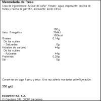 Mermelada de fresa VERITAS, frasco 330 g 