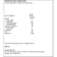 Aceite de oliva virgen extra GOTAS de ABRIL, botella 50 cl
