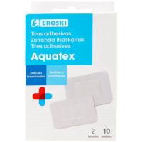 Apósitos aquatex 2 tamaños EROSKI, caja 10 unid.