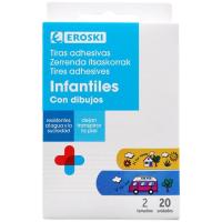 Apósitos infantiles EROSKI, caja 20 unid.