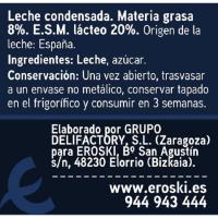 Leche condensada EROSKI, bote 370 g