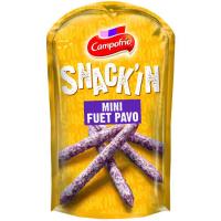 Mini fuet de pavo en stick CAMPOFRÍO, bolsa 50 g