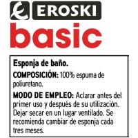 Esponja suave EROSKI basic, pack 2 uds.