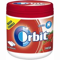 Chicle de fresa en gragea ORBIT, bote 84 g