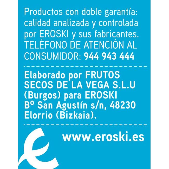 Avellanas tostadas EROSKI, bolsa 100 g