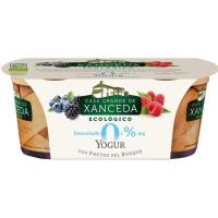 Yogur eco frutas del bosque 0% CASA G. de XANCEDA, pack 2x125 g