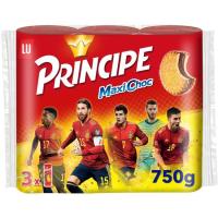 Galleta PRÍNCIPE MAXICHOC, pack 3x250 g