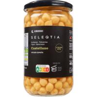 Garbanzo cocido Eroski SELEQTIA, frasco 400 g