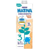 Leche de crecimiento con galleta 1+ NESTLÉ, brik 1 litro