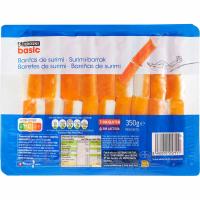 Barritas de surimi EROSKI BASIC, bandeja 300 g