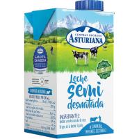 Leche semidesnatada ASTURIANA, brik 50 cl