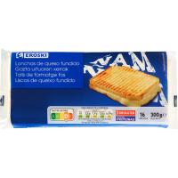 Queso fundido EROSKI basic, lonchas, sobre 300 g