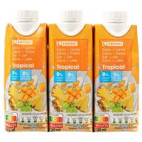 Lactozumo tropical EROSKI, pack 3x330 ml